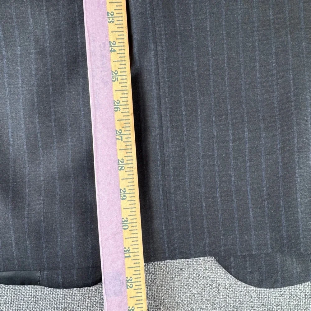 Hart Schaffner Marx Mens 40L Navy Blue Wool Blazer Gold Buttons Micron‎ 2000